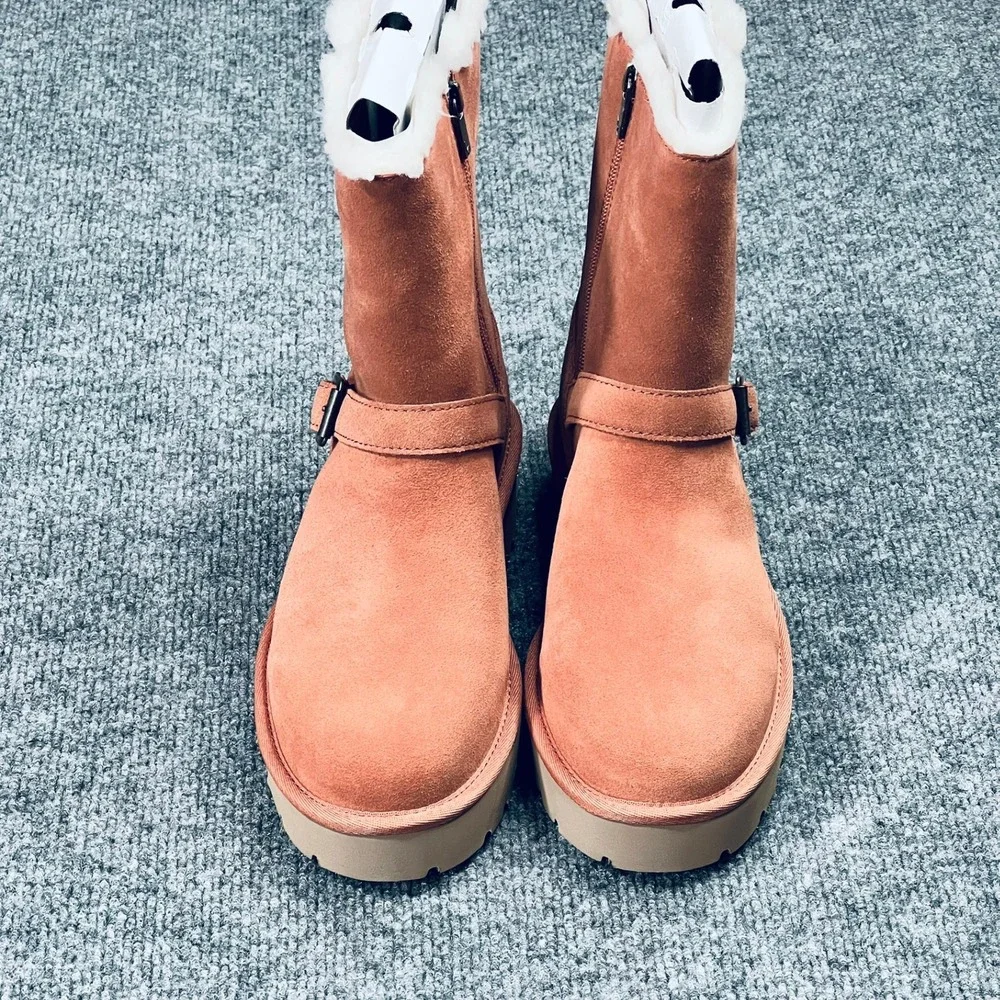 NIB Koolaburra by UGG Kelissa Short Suede Boots Women's 8 Baked Clay 1152030‎
